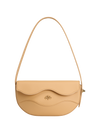 Beige Linearity handbag with a strap on a white background