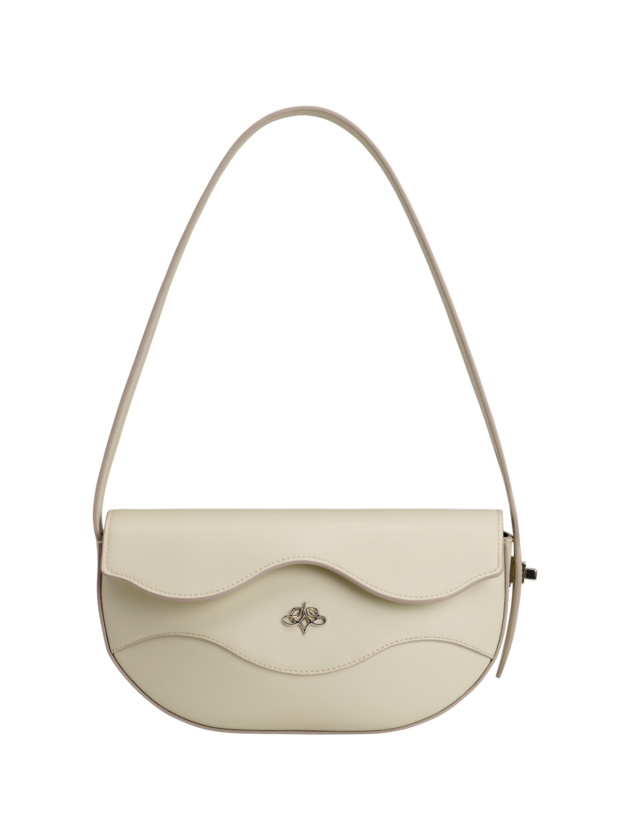 Ascot Grey Linearity handbag with a subtle design on a white background