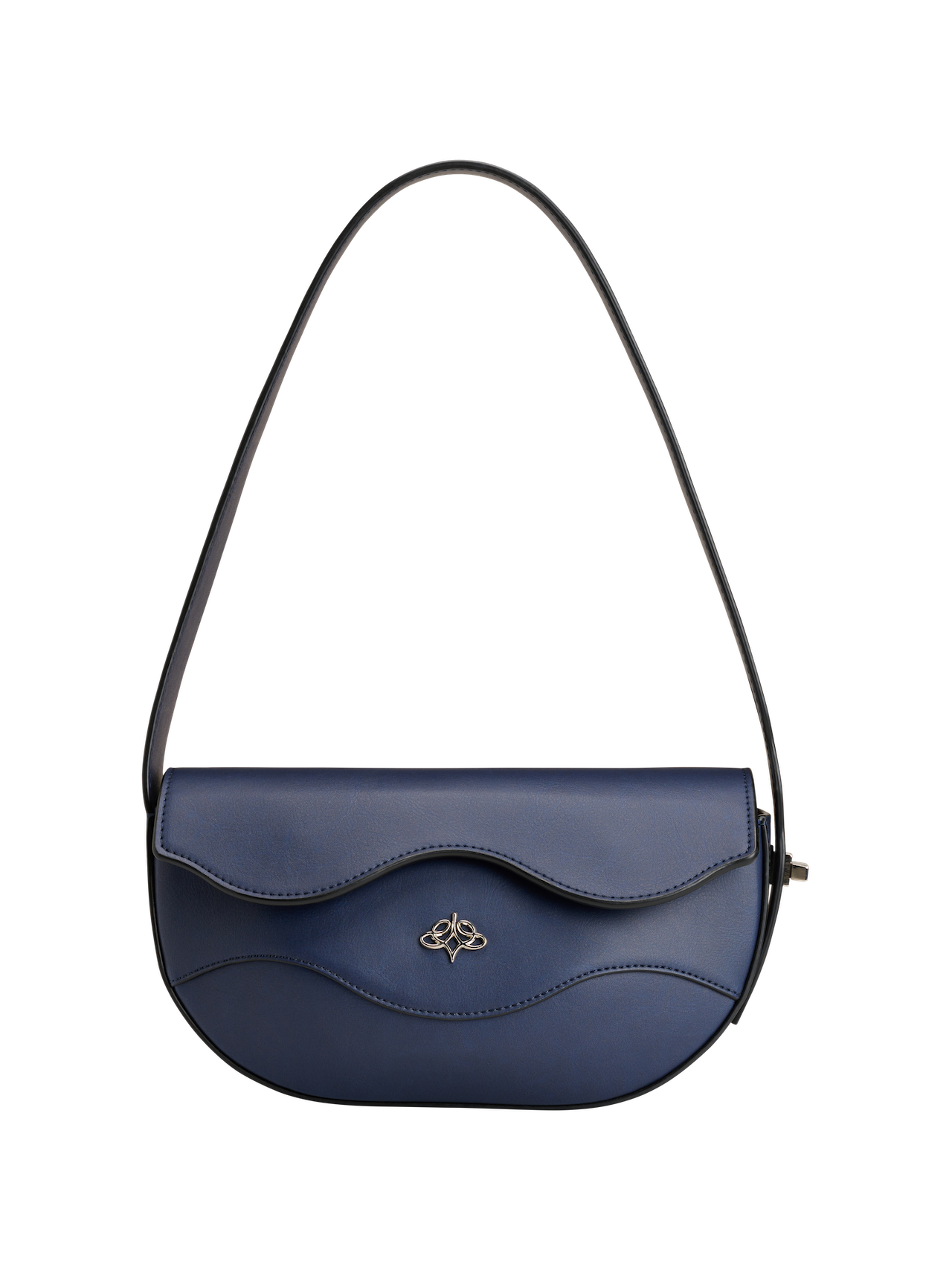 Dark Blue Linearity handbag with a visible brand logo on a white background