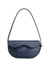 Dark Blue Linearity handbag with a visible brand logo on a white background